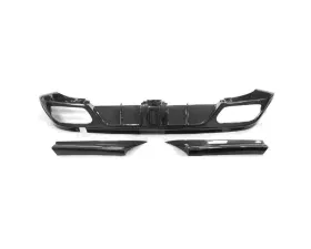 Carbonado DryCF MSY Style Rear Lip W/ LED Light & Exhaust Tips Mercedes-Benz S-Class Maybach 2021+
