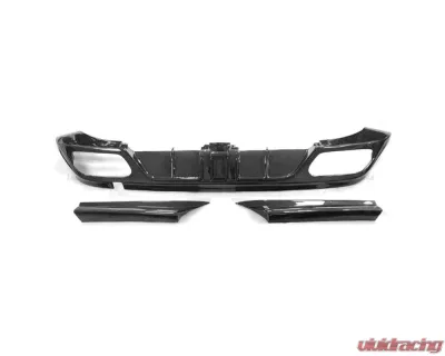 Carbonado DryCF MSY Style Rear Lip W/ LED Light & Exhaust Tips Mercedes-Benz S-Class Maybach 2021+ - DRYCFW223-Maybach-OD-MSY-RL