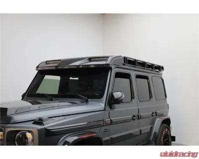 Carbonado DryCF EU Style Front Roof Spoiler w/ Lights Mercedes-Benz G-Class 2019-2024 - DRYCFW464-EU-FRS
