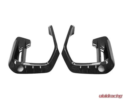 Carbonado DryCF AD Style Front Bumper Air Inlet Vent Trims BMW X6M F96 2020-2023 - DRYCFX6M-MAN-AD-FBVT