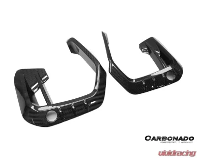 Carbonado DryCF AD Style Front Bumper Air Inlet Vent Trims BMW X6M F96 2020-2023 - DRYCFX6M-MAN-AD-FBVT
