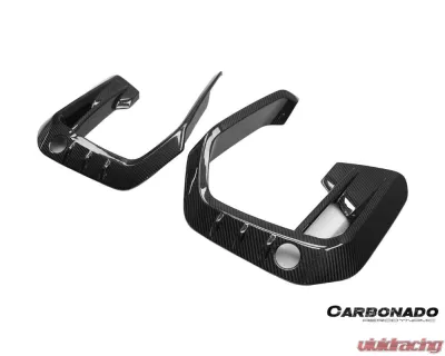 Carbonado DryCF AD Style Front Bumper Air Inlet Vent Trims BMW X6M F96 2020-2023 - DRYCFX6M-MAN-AD-FBVT
