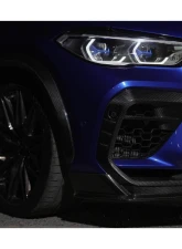 Carbonado DryCF AD Style Front Bumper Air Inlet Vent Trims BMW X6M F96 2020-2023                                     - DRYCFX6M-MAN-AD-FBVT - Image 6