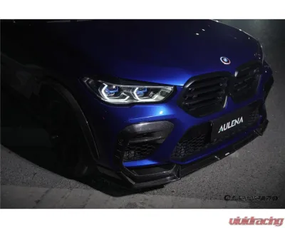 Carbonado DryCF AD Style Front Bumper Air Inlet Vent Trims BMW X6M F96 2020-2023 - DRYCFX6M-MAN-AD-FBVT