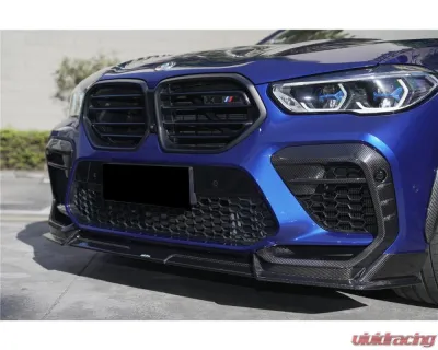 Carbonado DryCF AD Style Front Bumper Air Inlet Vent Trims BMW X6M F96 2020-2023 - DRYCFX6M-MAN-AD-FBVT
