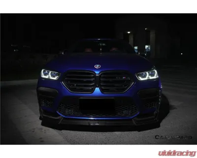 Carbonado Dry Carbon Fiber Front Lip for BMW X6M F96 2020-2023 - AD Style - DRYCFX6M-MAN-AD-FL