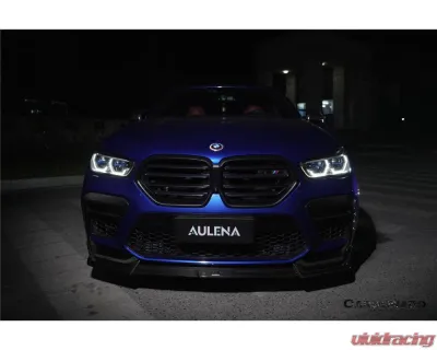 Carbonado Dry Carbon Fiber Front Lip for BMW X6M F96 2020-2023 - AD Style - DRYCFX6M-MAN-AD-FL