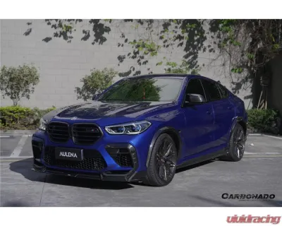 Carbonado Dry Carbon Fiber Front Lip for BMW X6M F96 2020-2023 - AD Style - DRYCFX6M-MAN-AD-FL