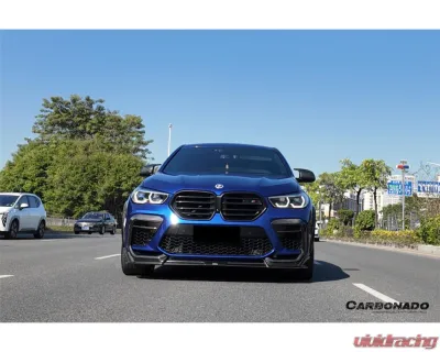 Carbonado Dry Carbon Fiber Front Lip for BMW X6M F96 2020-2023 - AD Style - DRYCFX6M-MAN-AD-FL