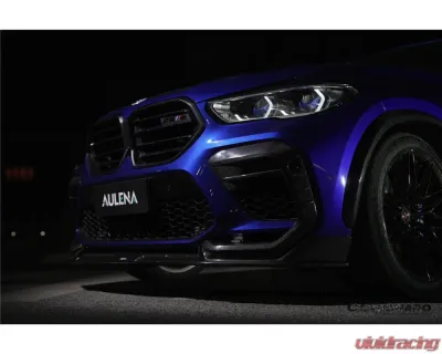 Carbonado Dry Carbon Fiber Front Lip for BMW X6M F96 2020-2023 - AD Style - DRYCFX6M-MAN-AD-FL