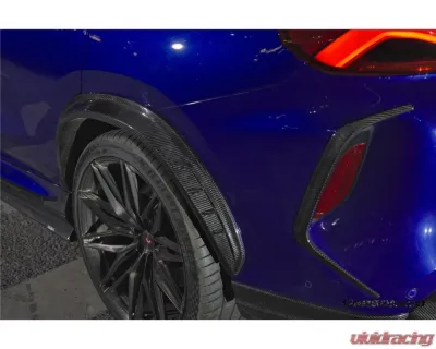 Carbonado DryCF AD Style Rear Bumper Vent Trims BMW X6M F96 | G06 X6 2020-2025 - DRYCFX6M-MAN-AD-RBVT