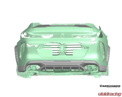Carbonado DryCF AD Style Rear Bumper Vent Trims BMW X6M F96 | G06 X6 2020-2025 - DRYCFX6M-MAN-AD-RBVT