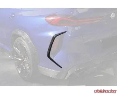 Carbonado DryCF AD Style Rear Bumper Vent Trims BMW X6M F96 | G06 X6 2020-2025 - DRYCFX6M-MAN-AD-RBVT