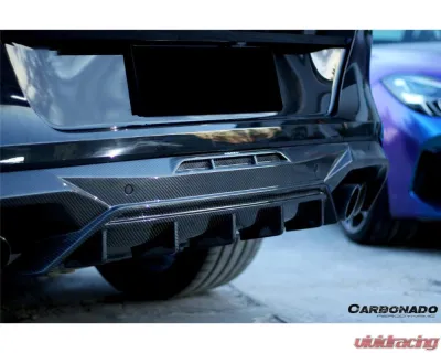 Carbonado DryCF AD Style Rear Diffuser Lip BMW X6M F96 2020-2025 - DRYCFX6M-MAN-AD-RD