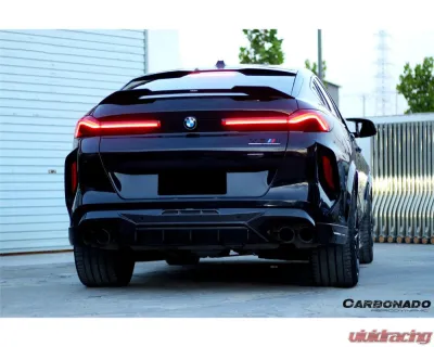 Carbonado DryCF AD Style Rear Diffuser Lip BMW X6M F96 2020-2025 - DRYCFX6M-MAN-AD-RD