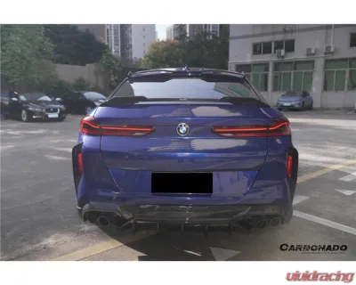 Carbonado DryCF AD Style Rear Diffuser Lip BMW X6M F96 2020-2025 - DRYCFX6M-MAN-AD-RD