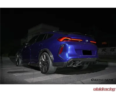 Carbonado DryCF AD Style Rear Diffuser Lip BMW X6M F96 2020-2025 - DRYCFX6M-MAN-AD-RD