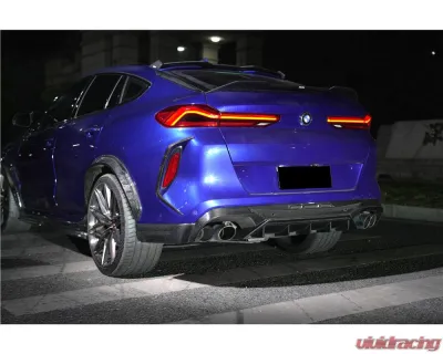 Carbonado DryCF AD Style Rear Diffuser Lip BMW X6M F96 2020-2025 - DRYCFX6M-MAN-AD-RD