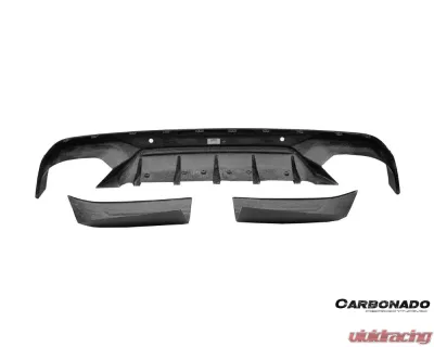 Carbonado DryCF AD Style Rear Diffuser Lip BMW X6M F96 2020-2025 - DRYCFX6M-MAN-AD-RD