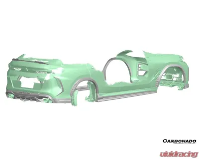 Carbonado DryCF AD Style Rear Diffuser Lip BMW X6M F96 2020-2025 - DRYCFX6M-MAN-AD-RD