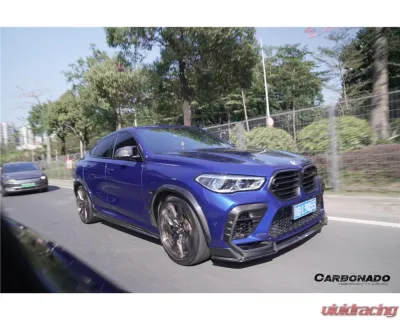 Carbonado DryCF AD Style Side Skirts BMW X6M F96 2020-2025 - DRYCFX6M-MAN-AD-SS