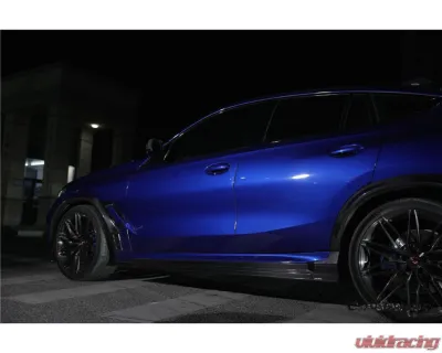 Carbonado DryCF AD Style Side Skirts BMW X6M F96 2020-2025 - DRYCFX6M-MAN-AD-SS