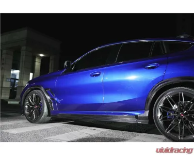 Carbonado DryCF AD Style Side Skirts BMW X6M F96 2020-2025 - DRYCFX6M-MAN-AD-SS