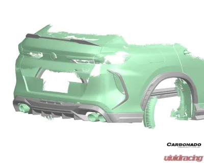 Carbonado Dry Carbon Fiber Trunk Spoiler for BMW X6M F96 | G06 X6 2020-2025 - DRYCFX6M-MAN-AD-TS