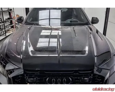 Carbonado DryDCF AD Style Hood Audi Q8 | SQ8 | RSQ8 2019-2023 - DRYDCFRSQ8-MAN-AD-H