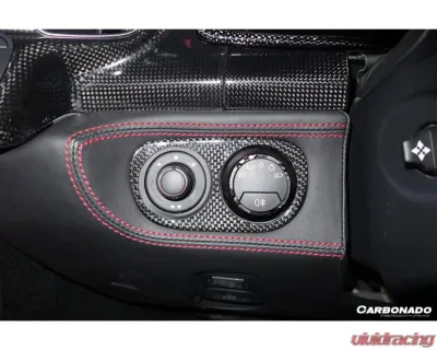 Carbonado DryFGCF OE Style Light Switch Patch Ferrari 458 Coupe | Spyder 2010-2015 - DRYFGCF9501OE.LSC