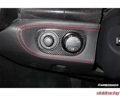 Carbonado DryFGCF OE Style Light Switch Patch Ferrari 458 Coupe | Spyder 2010-2015 - DRYFGCF9501OE.LSC