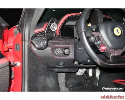Carbonado DryFGCF OE Style Light Switch Patch Ferrari 458 Coupe | Spyder 2010-2015 - DRYFGCF9501OE.LSC
