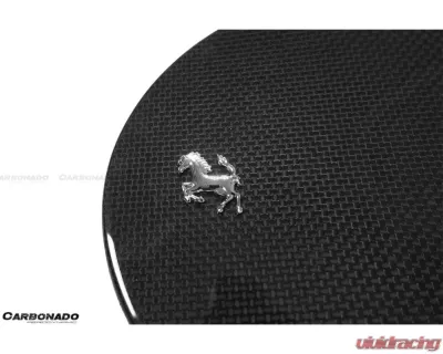 Carbonado DryFGCF OE Style Fuel Door w/ Logo Ferrari 812 2017-2023 - DRYFGCF9506OE-FUDR