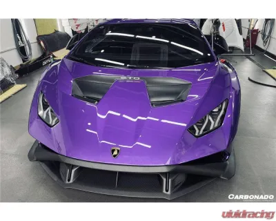 Lamborghini Huracan STO 2021-2024 Dry Carbon Fiber Down Front Lip, Part No HURACANSTO-DFL - DRYFGCFHURACANSTO-DFL