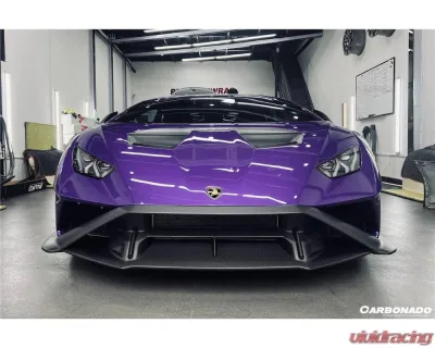 Lamborghini Huracan STO 2021-2024 Dry Carbon Fiber Down Front Lip, Part No HURACANSTO-DFL - DRYFGCFHURACANSTO-DFL
