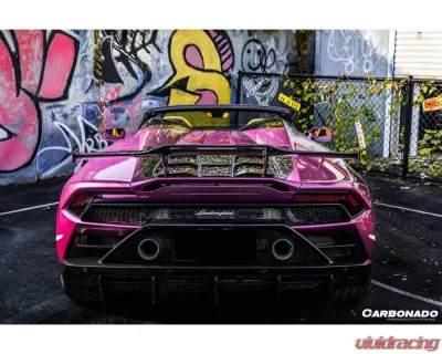 Lamborghini Huracan DryCF Carbon Fiber Spoiler 2015-2025 LP610 LP580 EVO Tecnica OD Style - DRYFGCFHuracanEVO-OD-W