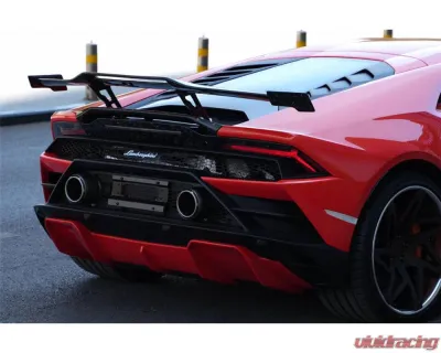 Lamborghini Huracan DryCF Carbon Fiber Spoiler 2015-2025 LP610 LP580 EVO Tecnica OD Style - DRYFGCFHuracanEVO-OD-W