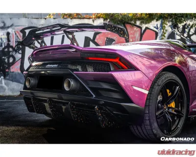 Lamborghini Huracan DryCF Carbon Fiber Spoiler 2015-2025 LP610 LP580 EVO Tecnica OD Style - DRYFGCFHuracanEVO-OD-W