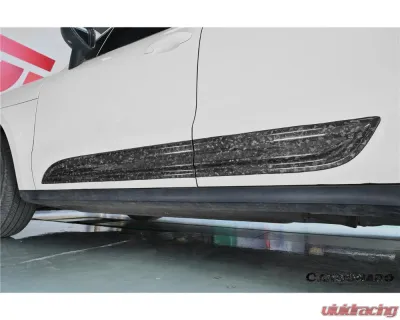 Carbonado DryFGCF GTS Style Door Trims Porsche Macan 2014-2024 - DRYFGCFMacan-KG-GTS-DT
