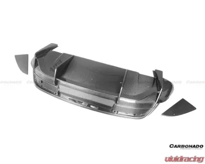 Porsche Taycan Carbonado Dry Carbon Fiber Rear Diffuser 2019-2023 OD Style - DRYFGCFOD-TaycanOD.RD