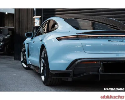 Porsche Taycan Carbonado Dry Carbon Fiber Rear Diffuser 2019-2023 OD Style - DRYFGCFOD-TaycanOD.RD