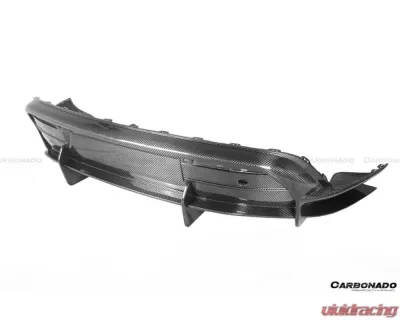 Porsche Taycan Carbonado Dry Carbon Fiber Rear Diffuser 2019-2023 OD Style - DRYFGCFOD-TaycanOD.RD