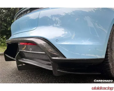 Porsche Taycan Carbonado Dry Carbon Fiber Rear Diffuser 2019-2023 OD Style - DRYFGCFOD-TaycanOD.RD