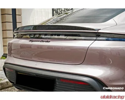 Porsche Taycan 2019-2023 Carbonado Dry Carbon Fiber Trunk Spoiler OD Style - DRYFGCFOD-TaycanOD.TS