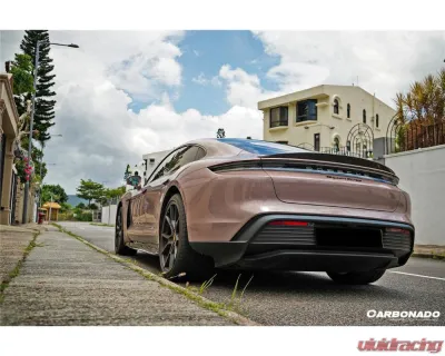 Porsche Taycan 2019-2023 Carbonado Dry Carbon Fiber Trunk Spoiler OD Style - DRYFGCFOD-TaycanOD.TS