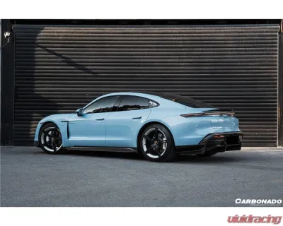 Porsche Taycan 2019-2023 Carbonado Dry Carbon Fiber Trunk Spoiler OD Style - DRYFGCFOD-TaycanOD.TS