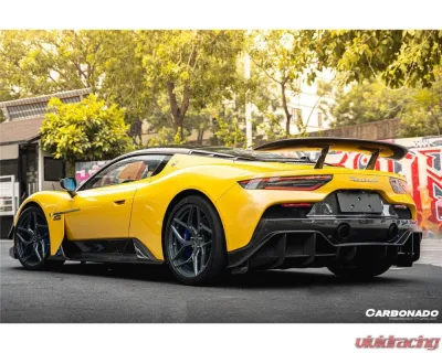 Carbonado DryFGCF SVD Style Rear Lip Diffuser Maserati MC20 2020-2024 - DRYFGCFODMC20SVD-RD