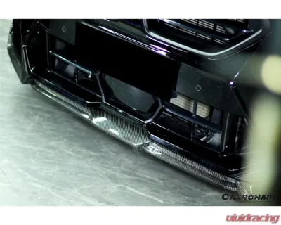 Carbonado Dry Carbon Fiber Front Lip for BMW X6M F96 2024-2025, Part No: X6M2024-MAN-AD-FL - DRYFGCFX6M2024-MAN-AD-FL