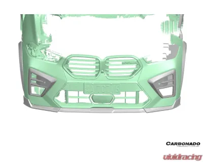 Carbonado Dry Carbon Fiber Front Lip for BMW X6M F96 2024-2025, Part No: X6M2024-MAN-AD-FL - DRYFGCFX6M2024-MAN-AD-FL