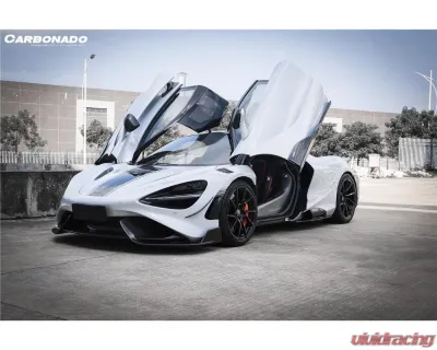 Carbonado Carbon Fiber Front Bumper for McLaren 720S 2017-2022, 765LT-Style - DRYPCF720S-MAN765-FB-SET